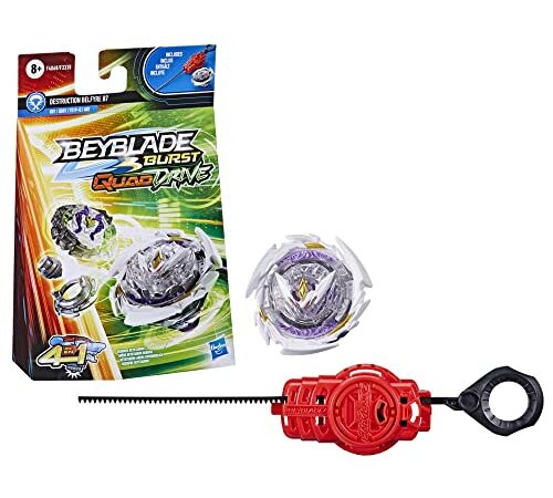 Hasbro Beyblade Burst QuadDrive, Starter Pack con Túpica Destruction Belfyre B7 y Lanzador, Juguete para niños, Multicolor (F3338EU4)