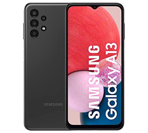 Samsung Galaxy A13 – Teléfono móvil sin tarjeta SIM, Smartphone Android de 6,6", Pantalla Infinity-V, 4 GB RAM, 128 GB de almacenamiento, Batería de 5000 mAh, Android 12, Negro