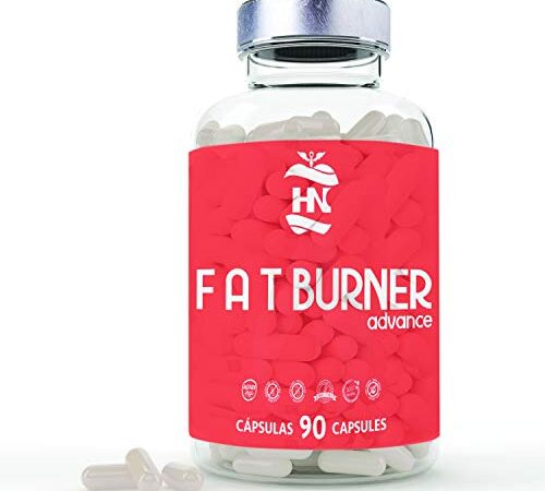 Fat Burner Advance, Potente Quemagrasas Abdominal. 90 Pastillas quemagrasas sin gluten I Para dietas de pérdida de peso y dietas Keto. 1 Mes de duración. Sin aditivos - Vegano - No GMO