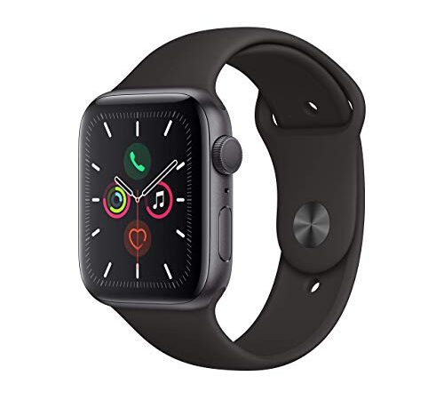 Apple Watch Seires 5 44mm (GPS) - Caja De Aluminio En Gris Espacial / Negro Correa Deportiva (Reacondicionado)