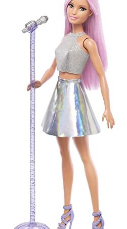 Barbie Quiero Ser Cantante, muñeca con accesorios (Mattel FXN98)