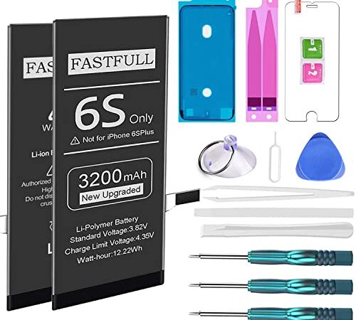 FASTFULL Batería para iPhone 6s, 3200mAH Reemplazo de Alta Capacidad Batería con Kits de Herramientas de reparación, Cinta Adhesiva, Garantía de 2 años