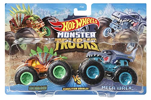 Hot Wheels Monster Truck Dino Pack 2 coches de juguete escala 1:64 (Mattel HHY43)