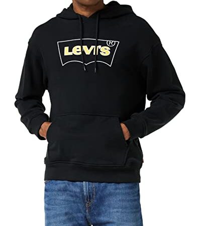 Levi's Relaxed Graphic PO Hoodie CA, Outline BW Caviar-Sudadera con Capucha, XL para Hombre