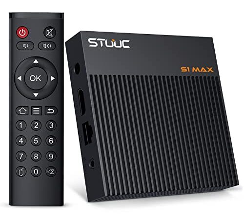 Última Versión Android TV Box 11.0 STUUC 【4GB +64GB】 Amlogic S905X4 64-bit Smart Box con 5G/ 2.4G WiFi /1000M LAN H.265 3D 4K UHD TV Box Android