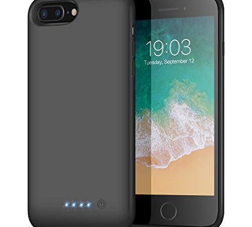 kilponen Funda Batería para iPhone 6 Plus/ 6S Plus/ 7 Plus/ 8 Plus, 8500mAh Funda Cargador Portatil Batería Externa Ultra Carcasa Batería Recargable Power Bank Case para Apple iPhone - 5.5 Pulgadas