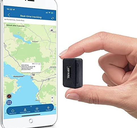 Localizador GPS para Coche Moto Bicicleta Niño Gato y Perros Mini GPS Tracker GPRS/gsm Imán de Seguimiento en Tiempo Real IP65 App Impermeable Geocercas para Android iOS Gratis de por Vida TK913