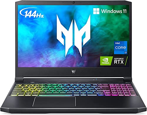 Acer Predator Helios 300 Laptop para juegos, pantalla IPS FHD de 15.6 pulgadas, Intel Core i7-11800H, 16GB DDR4 SDRAM, 512GB NVMe SSD, NVIDIA GeForce GTX 3060, teclado RGB, Windows 10 Home