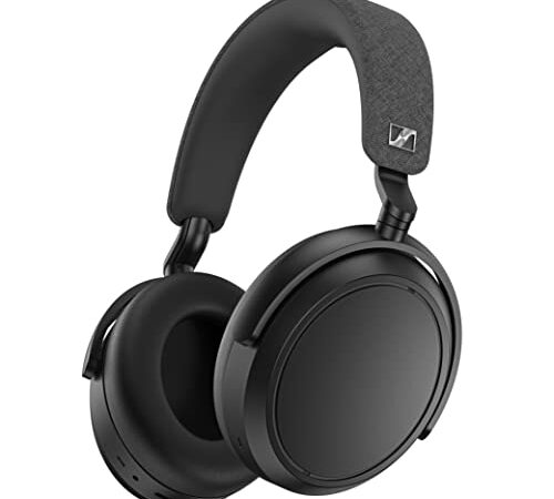 Auriculares Sennheiser MOMENTUM 4 Wireless: auriculares Bluetooth para llamadas nítidas con cancelación de ruido adaptativa, 60 horas de duración de la batería, sonido personalizable – Negro