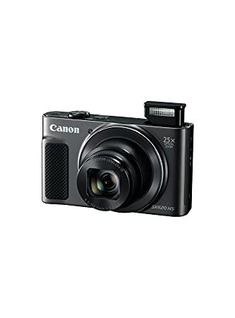 Canon PowerShot SX620 HS - Cámara digital compacta de 20,2 Mp (pantalla de 3", zoom óptico 25x, WiFi, NFC, video Full HD), negro