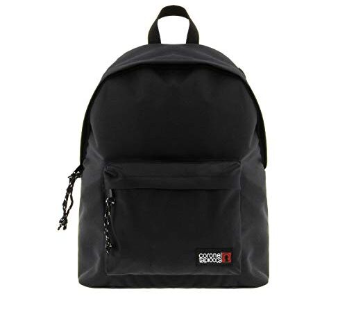 Coronel Tapiocca Hombre, Mochila Escolar y para Portatil, Negro, 20L