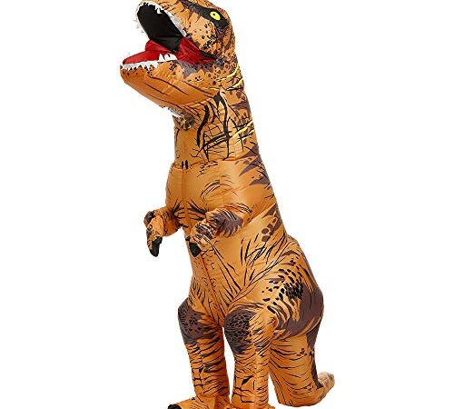 JASHKE Traje Inflable Disfraces De Dinosaurios Disfraz de Halloween Vestido Elegante para Adultos