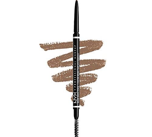 NYX Professional Makeup Lápiz de cejas perfectas Micro Brow Pencil, Dos lados: cepillo espiral y lápiz de cejas automático, Fórmula vegana, Tono: Taupe