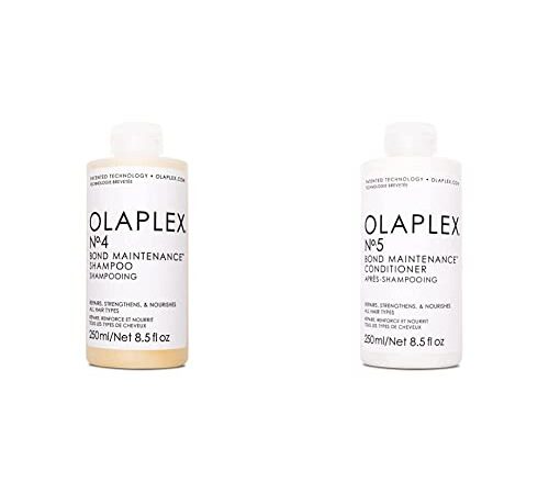 OLAPLEX No 4 Champú De Mantenimiento De Enlaces Capilares, Cedar, 250 Mililitro + Olaplex Bond Maintenance Acondicionador 250ml