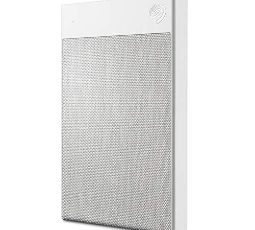 Seagate Ultra Touch, 1 TB, Disco duro externo, USB-C, USB 3.0, 2 meses de suscripción a Adobe CC Photography, 2 años servicios Rescue, Blanco (STHH1000402)