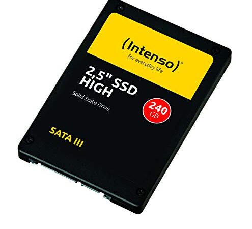 Intenso 240GB SSD Serial ATA III - Disco Duro sólido (240 GB, Serial ATA III, 520 MB/s, 500 MB/s, 6 Gbit/s, 133120 IOPS) Negro (3813440)