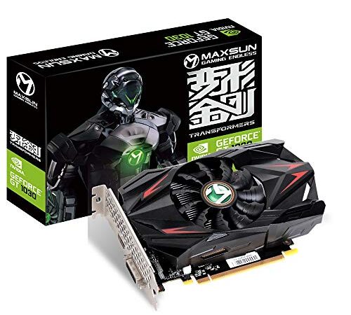 MAXSUN GEFORCE GT 1030 4GB GDDR4 tarjeta gráfica de vídeo GPU Mini ITX diseño, HDMI, DVI-D, sistema de enfriamiento de un solo ventilador