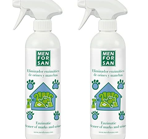 MENFORSAN Eliminador Enzimático de Orines y Manchas Mascotas - 500ml, Pack DE 2 Unidades, Elimina Cualquier Rastro de Olor, Elimina Cualquier Mancha