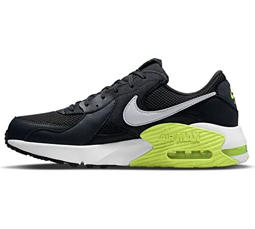 NIKE Air MAX Excee, Low Top Hombre, Dk Smoke Grey/Wolf Grey-Black-Volt, 40 EU