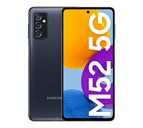 SAMSUNG Galaxy M52 5G - Teléfono móvil, Android, Smartphone, 128 GB, Negro, Versión ES