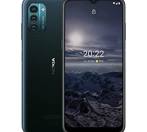 Smartphone Nokia G21, 4G, Pantalla de 6,5" HD+, 90Hz, NFC, Android 11, 4 GB de RAM, 128 GB de ROM, Batería de 5050 mAh, Triple Cámara de 50 MP, Compatible con Carga Rápida de 18 W - Nordic Blue