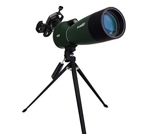 Svbony SV28 Telescopio Terrestre 25-75x70 Impermeable Prisma BAK4 Lente Óptica Recubierta MC Zoom Spotting Scope con Trípode y Adaptador de Phone