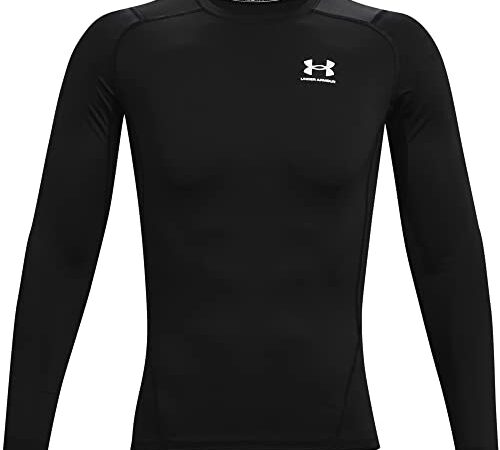 Under Armour Ua Hg Comp, Camiseta De Manga Larga Hombre, Negro (black White), M