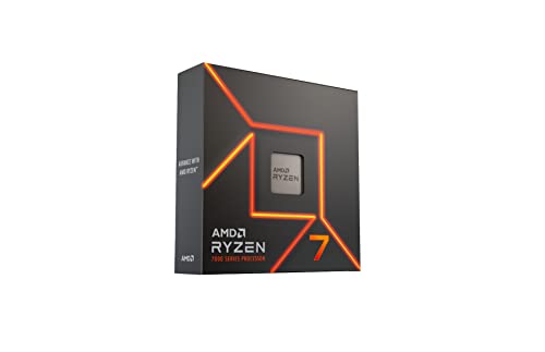 AMD Ryzen 77700X Procesador, 8 núcleos/16 Hilos desenfrenados, Arquitectura Zen 4, 40MB L3 Cache, 105W TDP, hasta 5,4 GHz Frecuencia Boost, Socket AMD 5, DDR5 y PCIe 5.0, Enfriador No Incluido, Negro