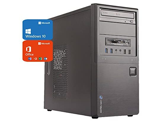 Ankermann Business Office Work PC Intel 4 Core i7 NVIDIA GeForce 605 16GB RAM 480GB SSD 500GB HDD Windows 10 Pro WiFi