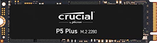 Crucial P5 Plus CT2000P5PSSD8 Disco Duro Sólido Interno SSD de 2TB (PCIe 4.0, 3D NAND, NVMe, M.2) hasta 6600MB/s, Color Negro