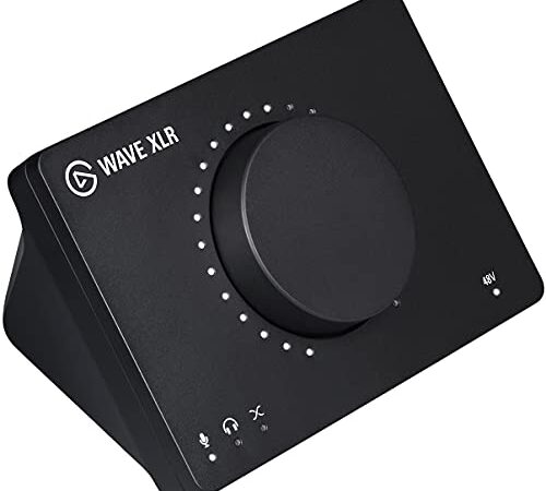 Elgato Wave XLR - Mezclador de audio y previo de 75 db para micrófono XLR a USB-C, alimentación phantom de 48 V, muteo táctil, software mezclador para streaming, grabación y podcasts, Mac y PC
