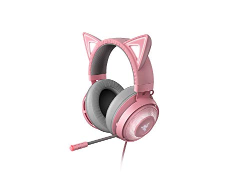 Razer Kraken Kitty - Auriculares para juegos, Rosa (Quartz)