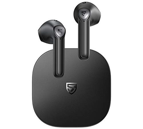 SoundPEATS TrueAir2 Auriculares Inalambricos Auriculares Bluetooth V5.2 Qualcomm 3040 TrueWireless Mirroring códec aptX 4-Micrófonos Cancelación de Ruido cVc8.0 Reproducción Total de 25 Horas