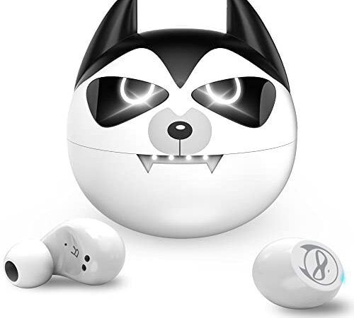 Husky Auriculares Bluetooth para niños, Auriculares inalámbricos con micrófono, 36h Tiempo de reproducción, IPX5 Impermeable, estéreo, Control táctil, Auriculares inalámbricos, Carga rápida USB-C