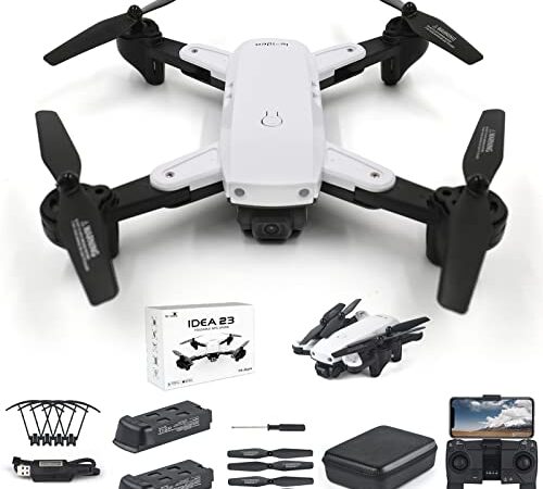 IDEA23 Drone Profesional con Cámara 4K GPS, Quadcopter RC 5GHz FPV WIFI, Drones Plegable con Camera HD, Dron Plegable para Principiantes