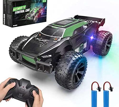 Kizeefun Coche teledirigido Alta Velocidad Coche RC, 2.4GHz Coche de Juguetes Niños 3 4 5 6 7 8 9 10 11 12 13 Años, Coche Radiocontrol para Regalos Navidad Cumpleaños Juegos