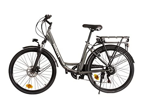 Nilox J5 Plus, Bicicleta Eléctrica Unisex Adulto, Gris, 26