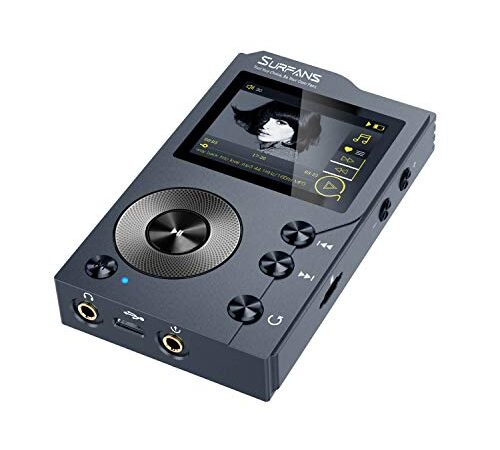 Surfans F20 Reproductor de MP3 HiFi con Bluetooth, Reproductor de música Digital DSD de Alta resolución, Alta resolución con Tarjeta de Memoria de 32GB, soporta hasta 256GB